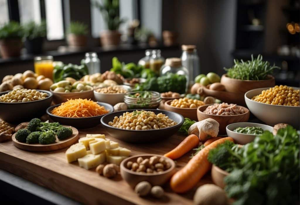 Healthy grains on table