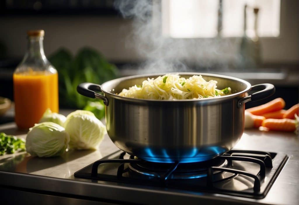 cabbage in pot