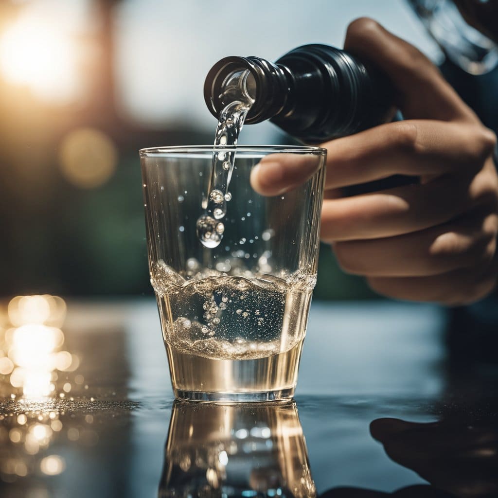 water in a glass